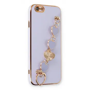 Newface Apple iPhone 6 Kılıf Esila Silikon - Lila