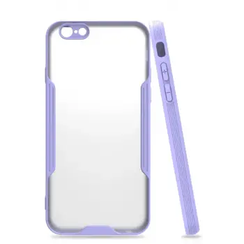 Newface Apple iPhone 6 Kılıf Platin Silikon - Lila