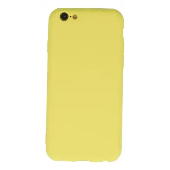 Newface Apple iPhone 6 Plus Kılıf Nano içi Kadife Silikon - Sarı