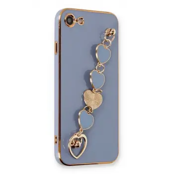 Newface Apple iPhone 7 Kılıf Esila Silikon - Gri