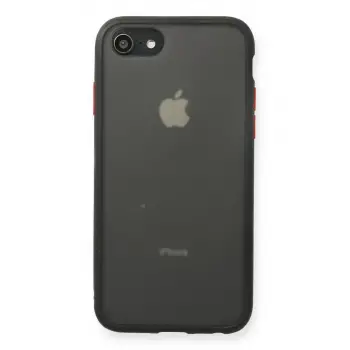 Newface Apple iPhone 7 Kılıf Montreal Silikon Kapak - Siyah