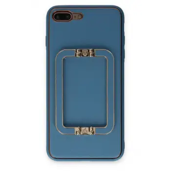 Newface Apple iPhone 7 Plus Kılıf Coco Elit Kapak - Mavi