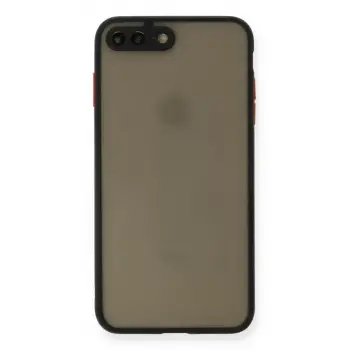 Newface Apple iPhone 7 Plus Kılıf Montreal Silikon Kapak - Siyah