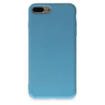 Newface Apple iPhone 7 Plus Kılıf Nano içi Kadife Silikon - Mavi