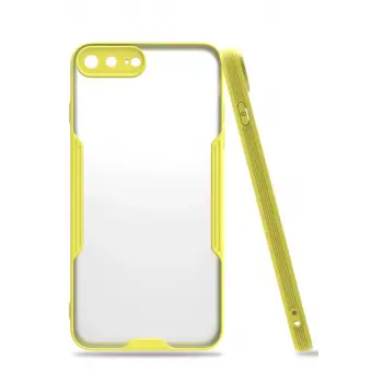 Newface Apple iPhone 7 Plus Kılıf Platin Silikon - Sarı