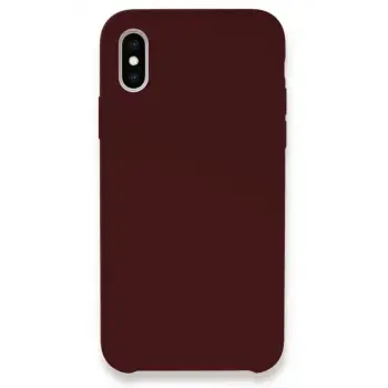 Newface Apple iPhone XS Max Kılıf Lansman Legant Silikon - Bordo
