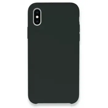 Newface Apple iPhone XS Max Kılıf Lansman Legant Silikon - Koyu Yeşil