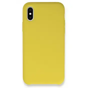 Newface Apple iPhone XS Max Kılıf Lansman Legant Silikon - Sarı