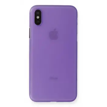 Newface Apple iPhone XS Max Kılıf PP Ultra İnce Kapak - Mor