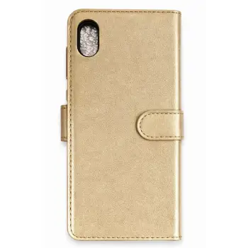Newface Apple iPhone XS Max Trend S Plus Kapaklı Kılıf - Gold