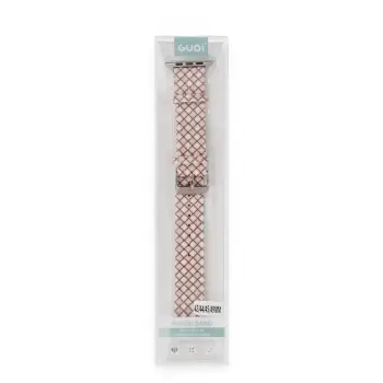 Newface Apple Watch 38mm Karo Motif Kordon - Pembe