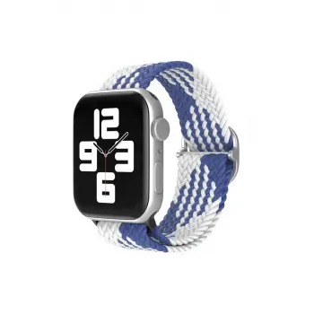 Newface Apple Watch 38mm Star Kordon - Mavi-Beyaz