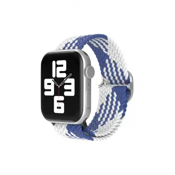 Newface Apple Watch 38mm Star Kordon - Mavi-Beyaz