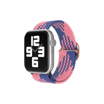 Newface Apple Watch 38mm Star Kordon - Pembe-Mavi