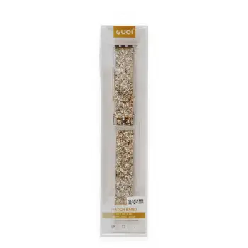Newface Apple Watch 38mm Starry Taşlı Kordon - Gold