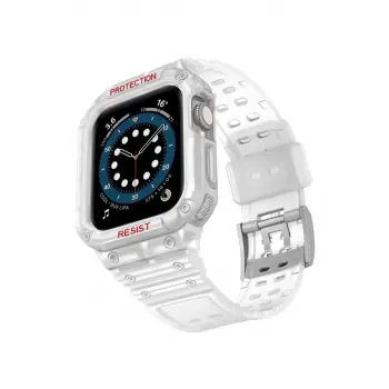 Newface Apple Watch 42mm KR401 Silikon Kordon - Şeffaf