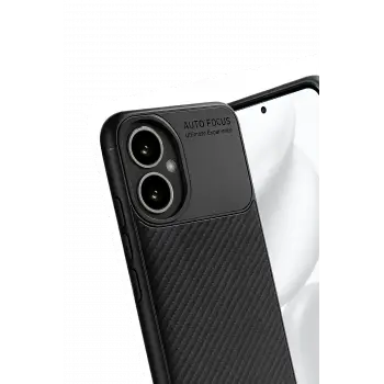 Newface Honor 400 Kılıf Auto Focus Karbon Kapak - Siyah