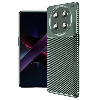 Newface Honor Magic 7 Lite Kılıf Auto Focus Karbon Kapak - Koyu Yeşil