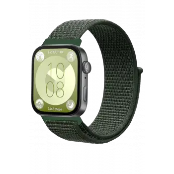 Newface Huawei Fit 4 Hasırlı Cırtcırtlı Kordon - Koyu Yeşil