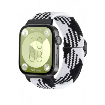 Newface Huawei Fit 4 Star Kordon - Siyah-Beyaz