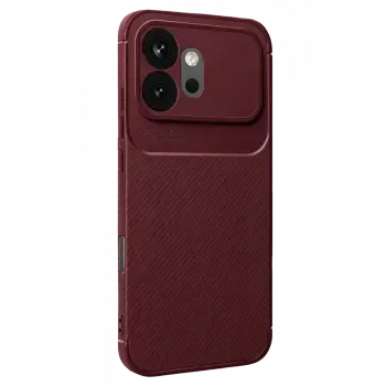 Newface Huawei Honor 600 Auto Focus Karbon Kapak - Bordo