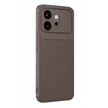 Newface Huawei Honor 600 Auto Focus Karbon Kapak - Gri