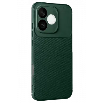 Newface Huawei Honor 600 Lite Auto Focus Karbon Kapak - Koyu Yeşil