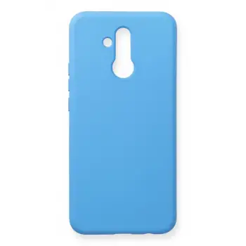 Newface Huawei Mate 20 Lite Kılıf Nano içi Kadife Silikon - Mavi