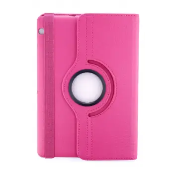 Newface Huawei MediaPad T3 10 / 9.6 Kılıf 360 Tablet Deri Kılıf - Pembe