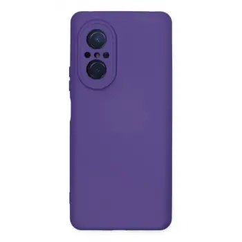 Newface Huawei Nova 9 SE Kılıf Nano içi Kadife Silikon - Mor