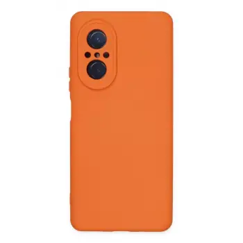 Newface Huawei Nova 9 SE Kılıf Nano içi Kadife Silikon - Turuncu