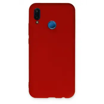 Newface Huawei P20 Lite Kılıf Nano içi Kadife Silikon - Kırmızı
