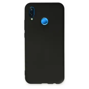 Newface Huawei P20 Lite Kılıf Nano içi Kadife Silikon - Siyah