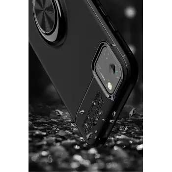 Newface Huawei Y5P Kılıf Range Yüzüklü Silikon - Kırmızı