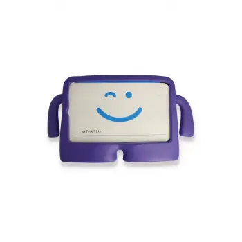 Newface Apple iPad 2022 10.9 (10.nesil) Kılıf Karakter Tablet Silikon - Mor
