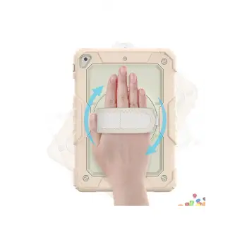 Newface iPad 5 Air 9.7 Kılıf Strap New Tablet Kapak - Pembe