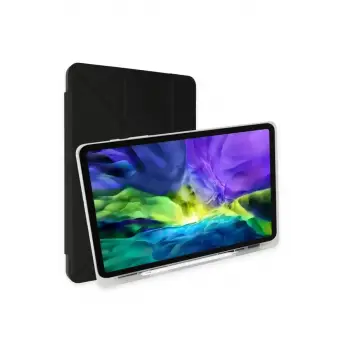 Newface Apple iPad 9.7 (2018) Kılıf Kalemlikli Mars Tablet Kılıfı - Siyah