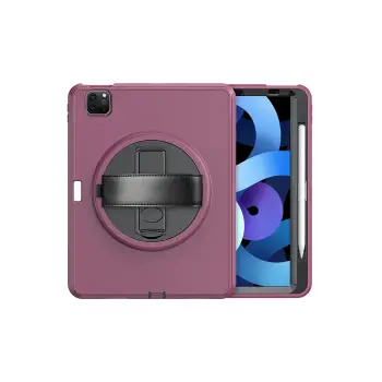 Newface iPad Pro 11 (2018) Kılıf Hand Strap Tablet Kılıfı - Mürdüm