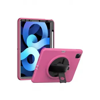 Newface Apple iPad Pro 11 (2018) Kılıf Hand Strap Tablet Kılıfı - Pembe