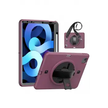 Newface Apple iPad Pro 11 (2020) Kılıf Strap-C Otterbox Tablet Kapak - Mürdüm