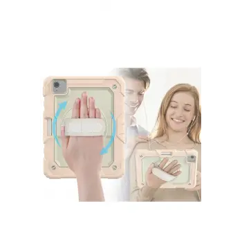 Newface iPad Pro 11 (2020) Kılıf Strap New Tablet Kapak - Pembe