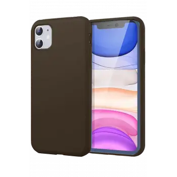 Newface iPhone 11 Kılıf First Silikon - Kahverengi