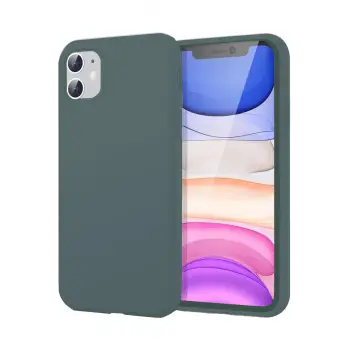 Newface iPhone 11 Kılıf First Silikon - Koyu Yeşil