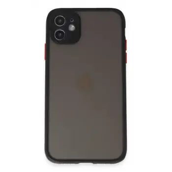 Newface Apple iPhone 11 Kılıf Montreal Silikon Kapak - Siyah