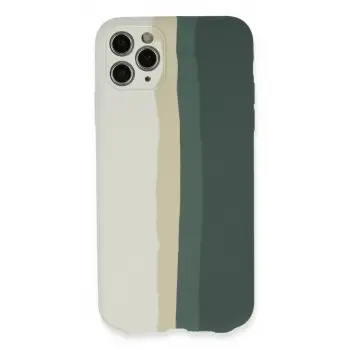 Newface Apple iPhone 11 Pro Kılıf Ebruli Lansman Silikon - Beyaz-Gri