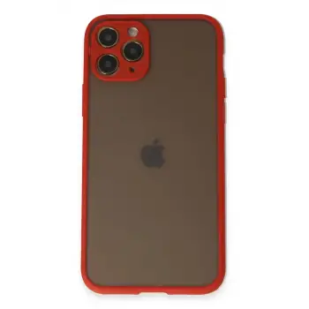 Newface Apple iPhone 11 Pro Kılıf Montreal Silikon Kapak - Kırmızı