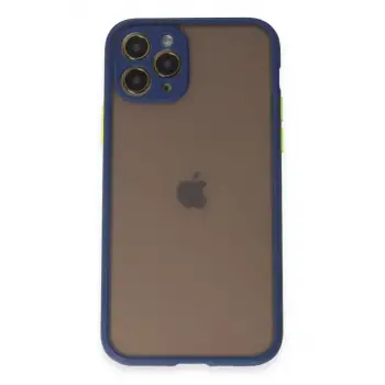 Newface Apple iPhone 11 Pro Kılıf Montreal Silikon Kapak - Lacivert