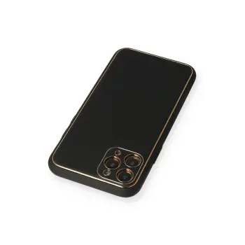 Newface Apple iPhone 11 Pro Max Kılıf Coco Deri Silikon Kapak - Siyah