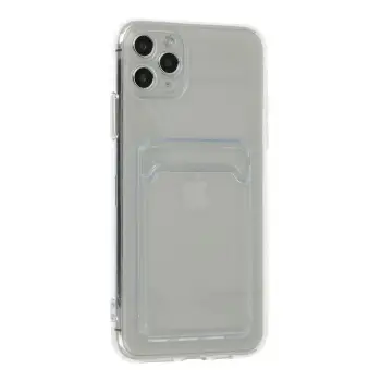 Newface Apple iPhone 11 Pro Max Kılıf Kart Şeffaf Silikon - Şeffaf