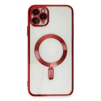 Newface Apple iPhone 11 Pro Max Kılıf Kross Magneticsafe Kapak - Kırmızı